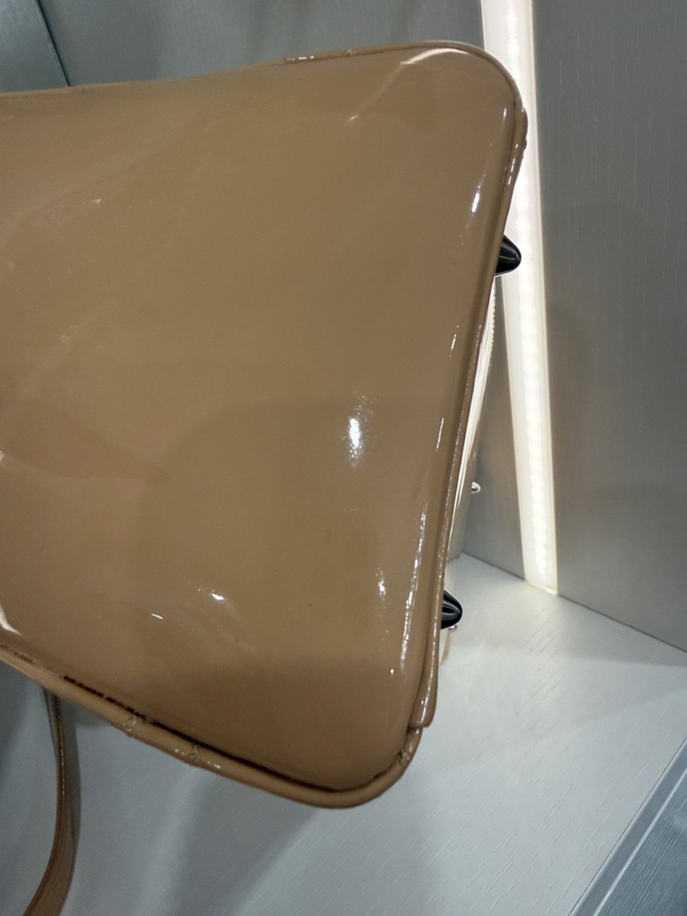 Dior Lady Dior Patent Leather Bag- nude beige - Picture 2 of 6